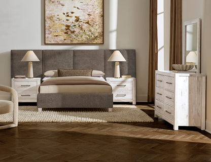 Vaughan Bassett - Joinery - Queen Uph Wallbed-Brindle Grey - 194-551X-155X-822X-404-444X  view 4