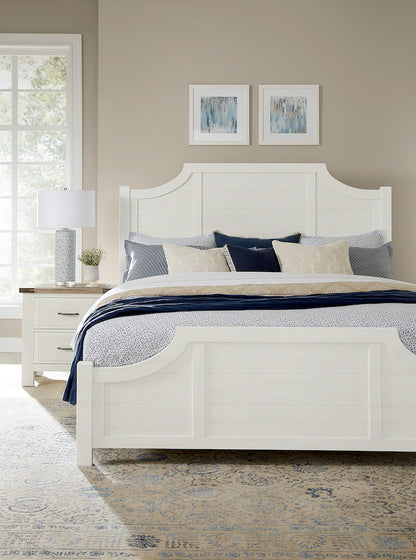 Vaughan Bassett - Maple Road - Cal King Scalloped Bed - Soft White - 116-667-766-944-MS2  view 3