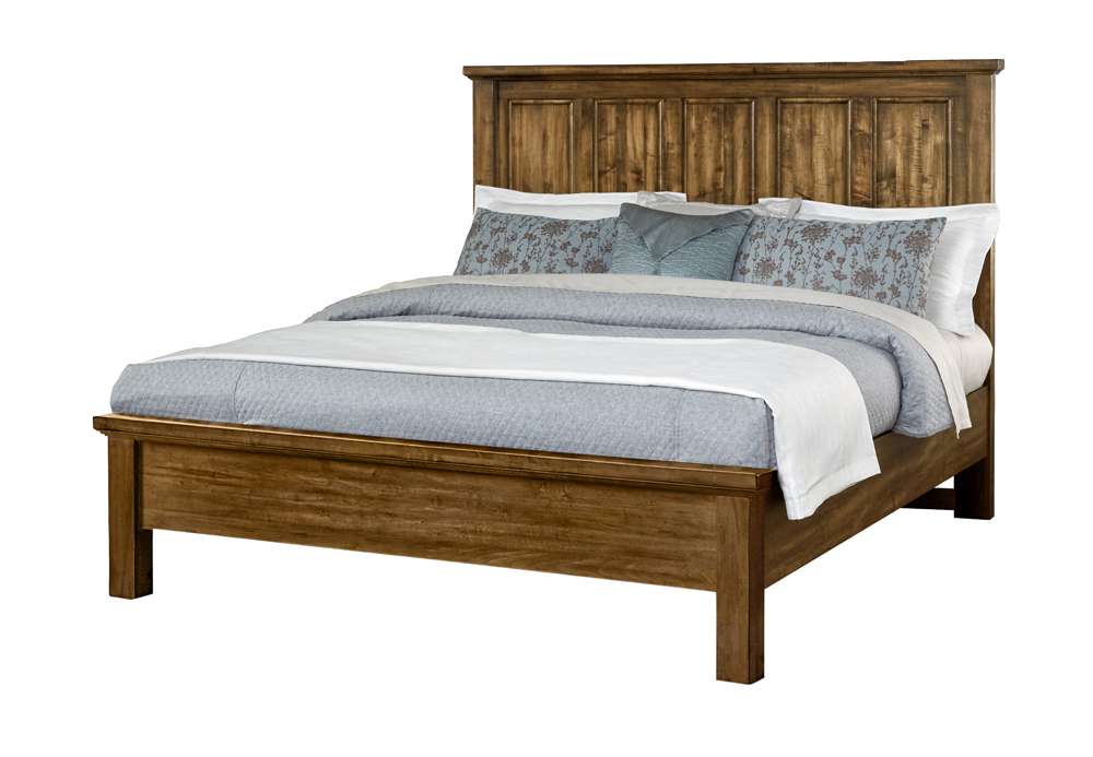 Vaughan Bassett - Maple Road King Mansion Bed With Low Profile Footboard in Antique Amish - 118-669-966-733-MS2 veiw 1