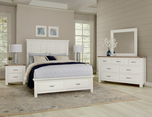 Vaughan Bassett - Maple Road - King Mansion Storage Bed - Soft White - 116-669-066B-502-666  view 2