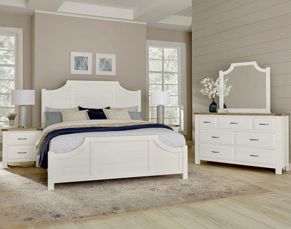 Vaughan Bassett - Maple Road - King Scalloped Bed - Soft White - 116-667-766-733-MS2  view 2