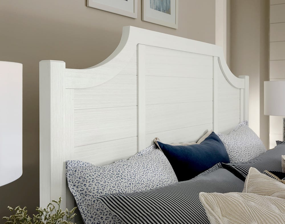 Vaughan Bassett - Maple Road - King Scalloped Bed - Soft White - 116-667-766-733-MS2  view 4