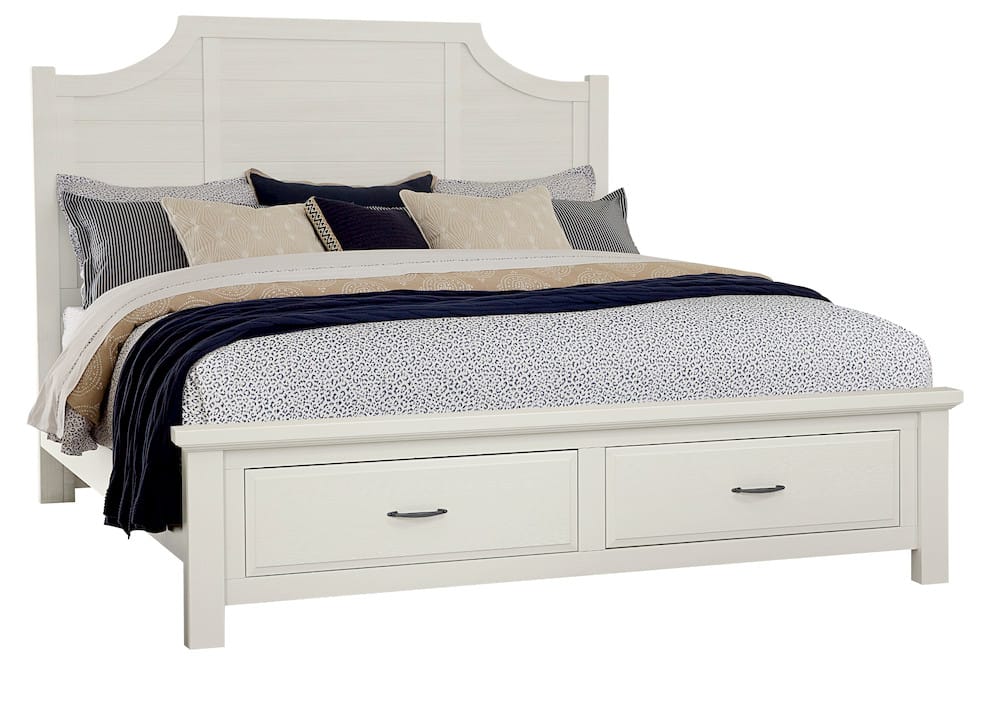 Vaughan Bassett - Maple Road - King Scalloped Storage Bed - Soft White - 116-667-066B-502-666  view 1