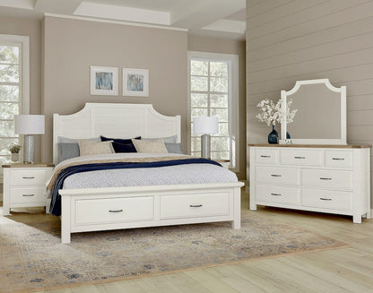 Vaughan Bassett - Maple Road - King Scalloped Storage Bed - Soft White - 116-667-066B-502-666  view 2