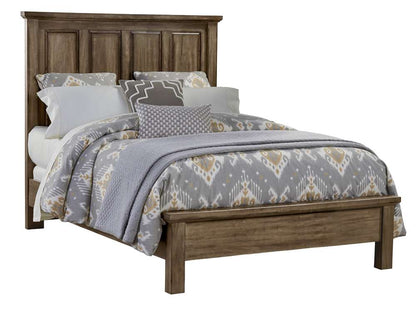 Vaughan Bassett - Maple Road Queen Mansion Bed With Low Profile Footboard in Maple Syrup - 117-559-955-722 veiw 1