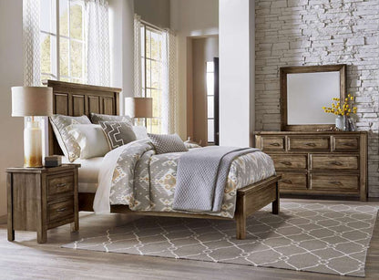 Vaughan Bassett - Maple Road Queen Mansion Bed With Low Profile Footboard in Maple Syrup - 117-559-955-722 veiw 4
