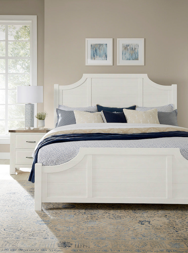 Vaughan Bassett - Maple Road - Queen Scalloped Bed - Soft White - 116-557-755-722  view 5