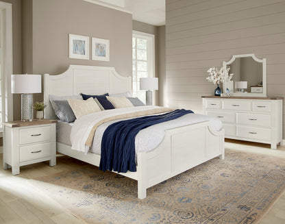 Vaughan Bassett - Maple Road - Queen Scalloped Bed - Soft White - 116-557-755-722  view 6