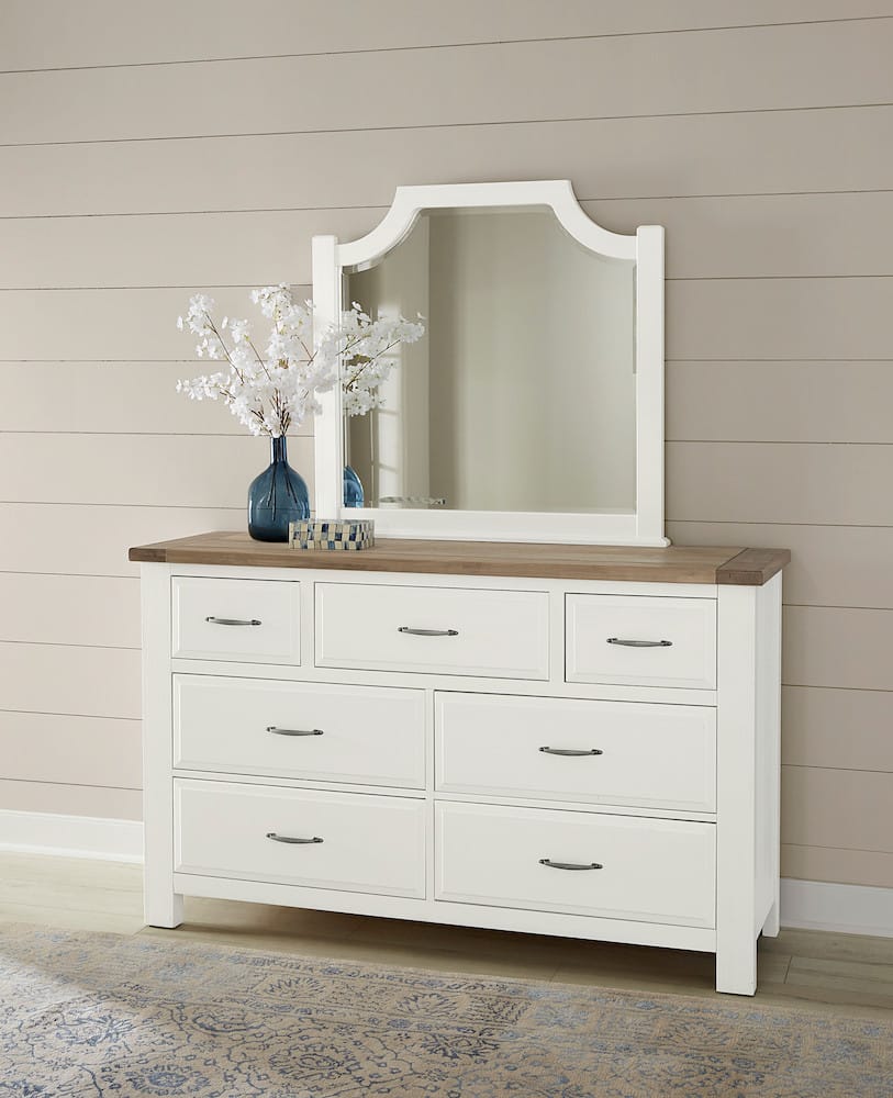 Vaughan Bassett - Maple Road - Scalloped Mirror - Two Tone - 116-447  view 4