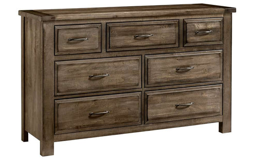 Vaughan Bassett - Maple Road Triple Dresser with 7 Drawers in Maple Syrup - 117-003 veiw 1