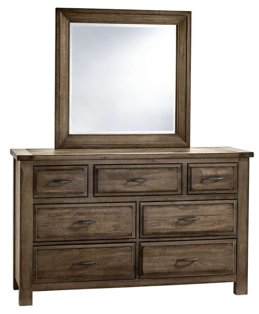 Vaughan Bassett - Maple Road Triple Dresser with 7 Drawers in Maple Syrup - 117-003 veiw 2
