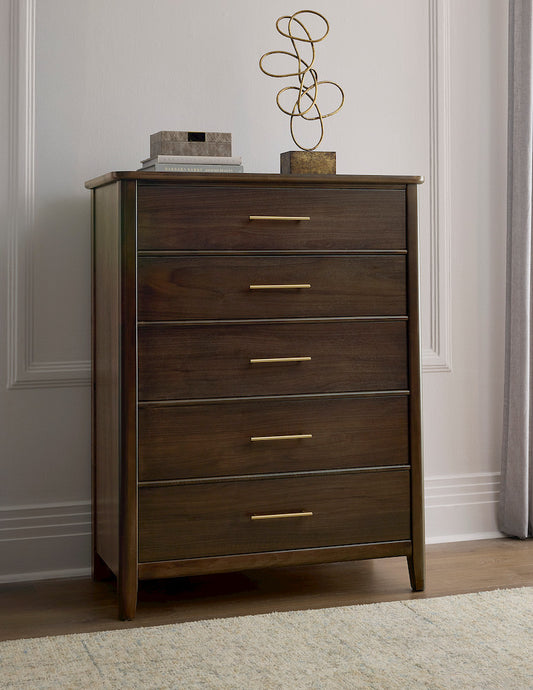 Vaughan Bassett - Nordhaven - Chest - 5 Drwr  - Nordic Walnut  - 850-115 view 1