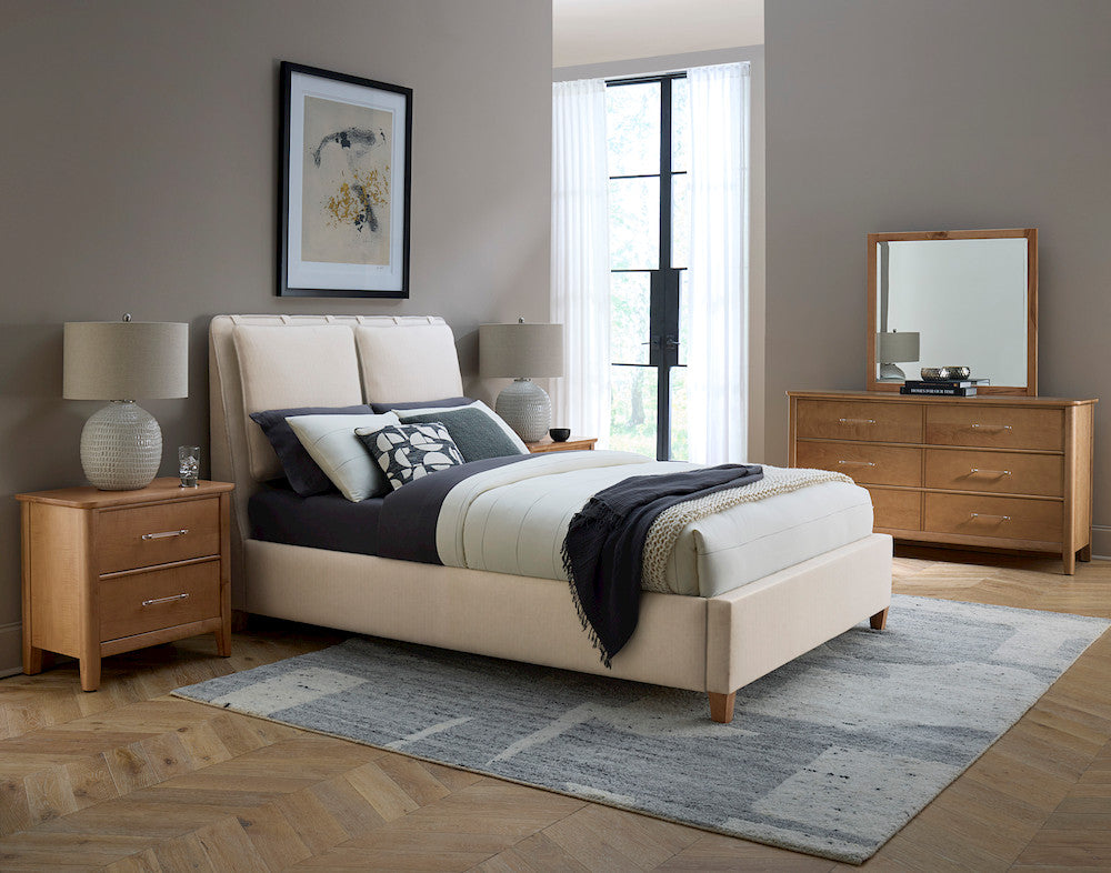 Vaughan Bassett - Nordhaven - King Uph Bed-Pure White  - 852-661P-166P-822P-404 view 2