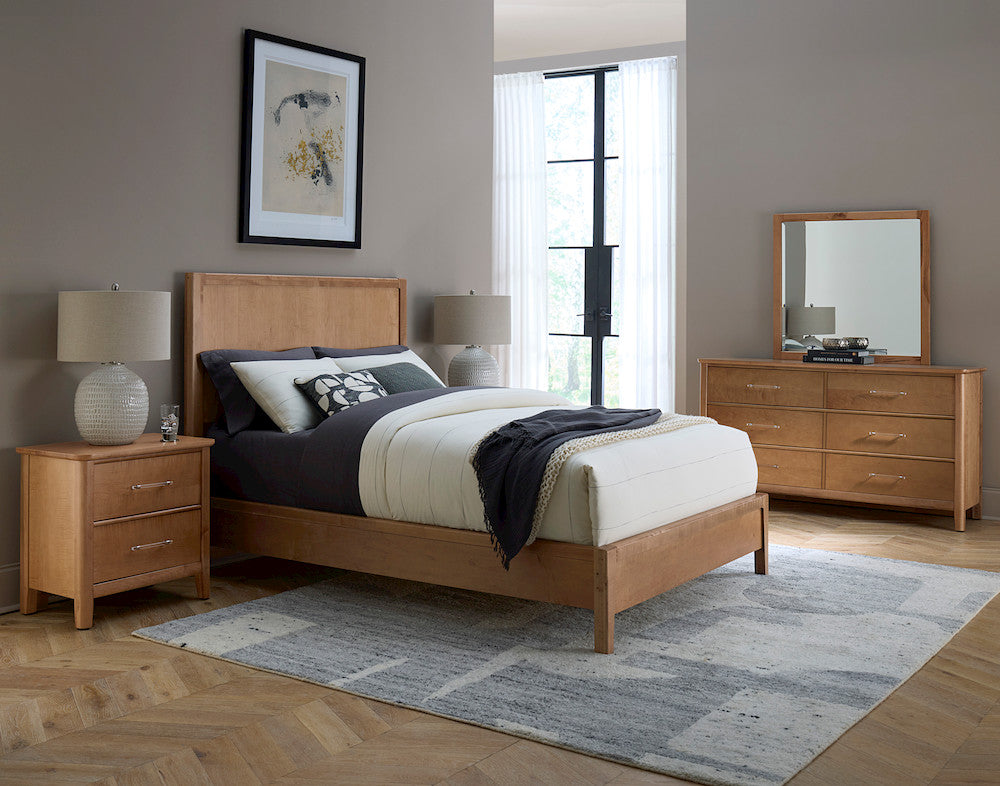 Vaughan Bassett - Nordhaven - Queen Panel Bed  - Clear Maple  - 852-557-755-722 view 3