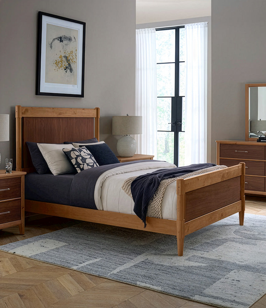 Vaughan Bassett - Nordhaven - Queen Poster Bed  - Two-Tone  - 853-559-955-922 view 1