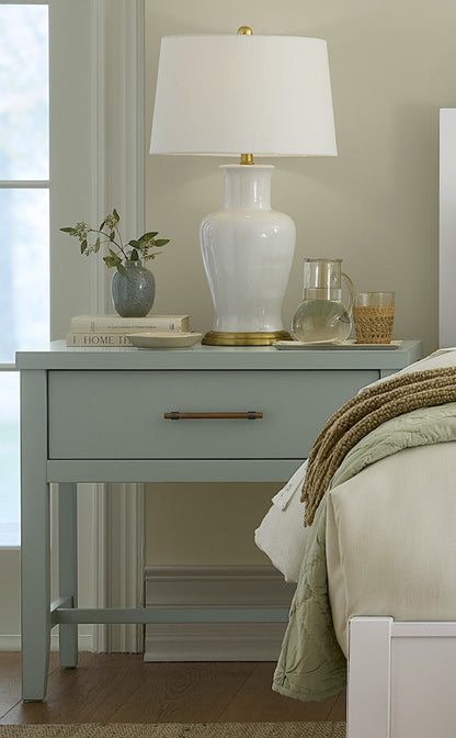 Vaughan Bassett - Pure Maple - Bedside Table - 1 Drwr  - Sage  - 183-228 view 4