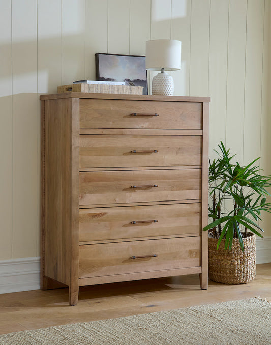 Vaughan Bassett - Pure Maple - Chest - 5 Drwr  - Natural Maple  - 182-115 view 2