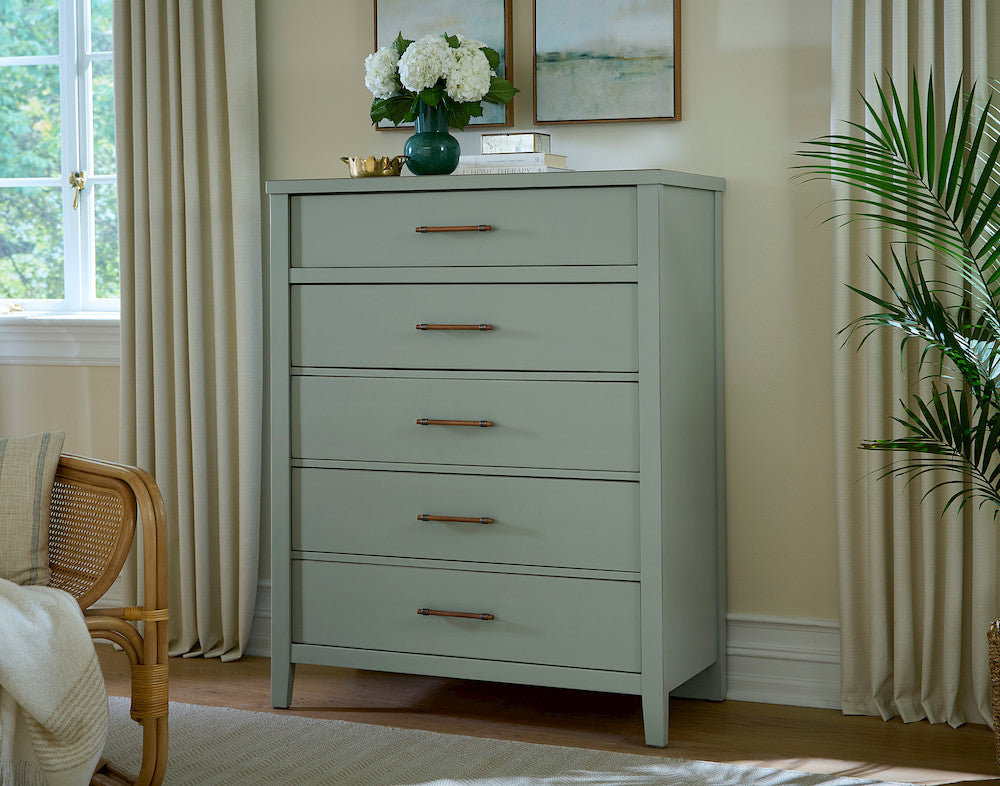 Vaughan Bassett - Pure Maple - Chest - 5 Drwr  - Sage  - 183-115 view 2