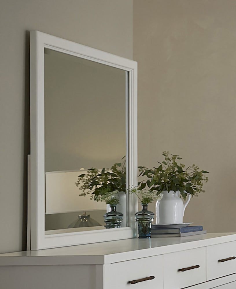Vaughan Bassett - Pure Maple - Landscape Mirror  - Cottage White  - 184-447 view 1