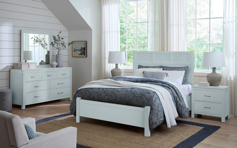 Vaughan Bassett - Tide and Timber - Cal King Fretwork Bed - Blue Maple - 835-667-766-944-MS1  view 2