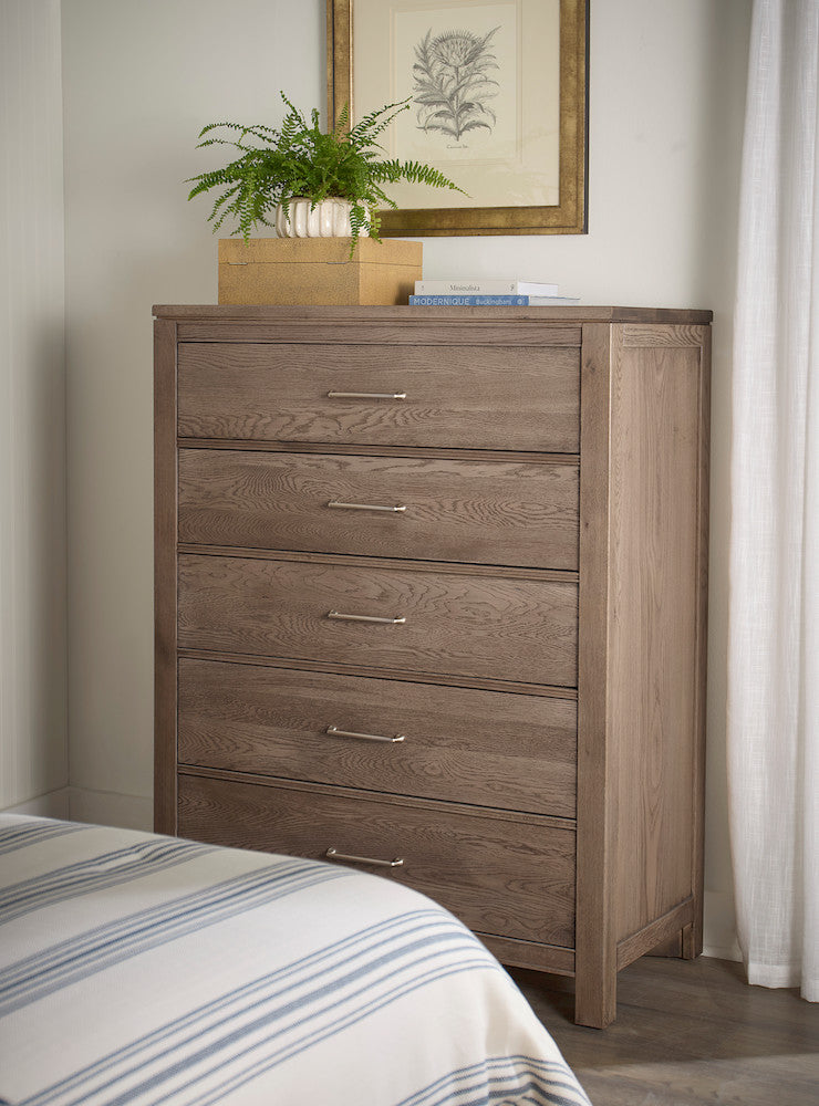 Vaughan Bassett - Tide and Timber - Chest - 5 Drwr - Grey Oak - 831-115  view 4