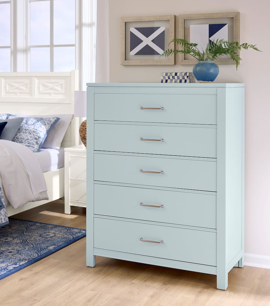 Vaughan Bassett - Tide and Timber - Chest - 5 Drwr - Misty Blue Maple - 835-115  view 3