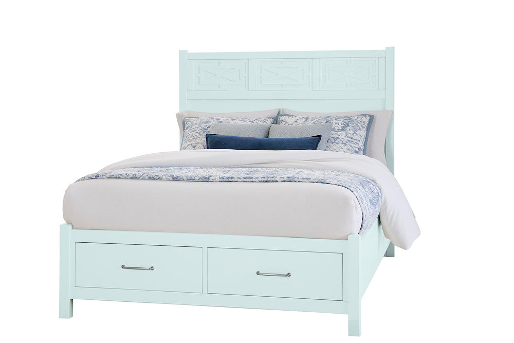 Vaughan Bassett - Tide and Timber - King Fretwork Bed With Storage Footboard - Blue Maple - 835-667-066B-502-666T  view 1