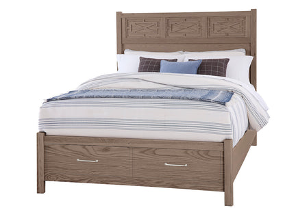 Vaughan Bassett - Tide and Timber - King Fretwork Bed With Storage Footboard - Grey Oak - 831-667-066B-502-666T  view 1