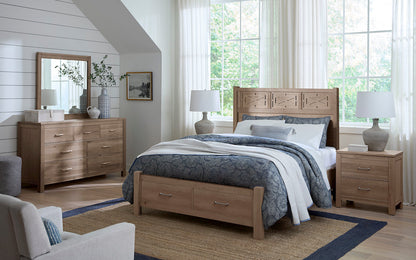 Vaughan Bassett - Tide and Timber - King Fretwork Bed With Storage Footboard - Grey Oak - 831-667-066B-502-666T  view 2