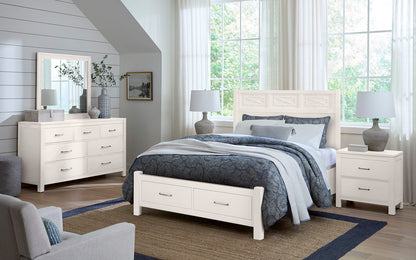 Vaughan Bassett - Tide and Timber - King Fretwork Bed With Storage Footboard - White Maple - 834-667-066B-502-666T  view 2