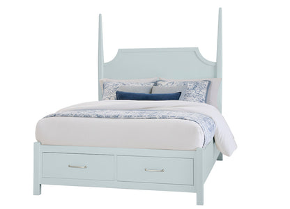 Vaughan Bassett - Tide and Timber - King Pencil Poster Bed With Footboard Storage - Blue Maple - 835-668-066B-502-666T  view 1