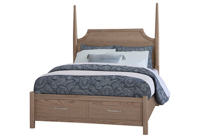 Vaughan Bassett - Tide and Timber - King Pencil Poster Bed With Footboard Storage - Grey Oak - 831-668-066B-502-666T  view 1