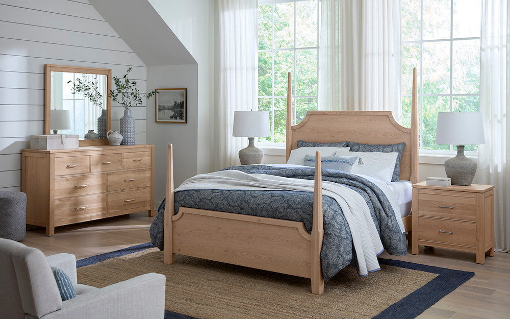 Vaughan Bassett - Tide and Timber - Pencil Poster Bed 3/3 - Clear Oak - 830-338-833-900  view 2