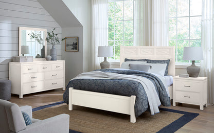 Vaughan Bassett - Tide and Timber - Queen Fretwork Bed - White Maple - 834-557-755-922  view 4