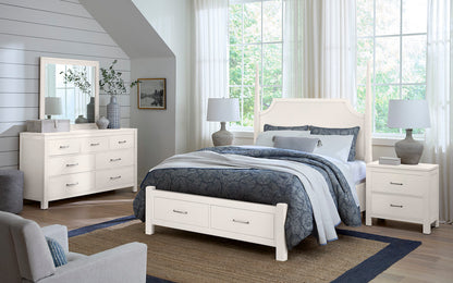 Vaughan Bassett - Tide and Timber - Queen Pencil Poster Bed With Footboard Storage - White Maple - 834-558-050B-502-555T  view 4