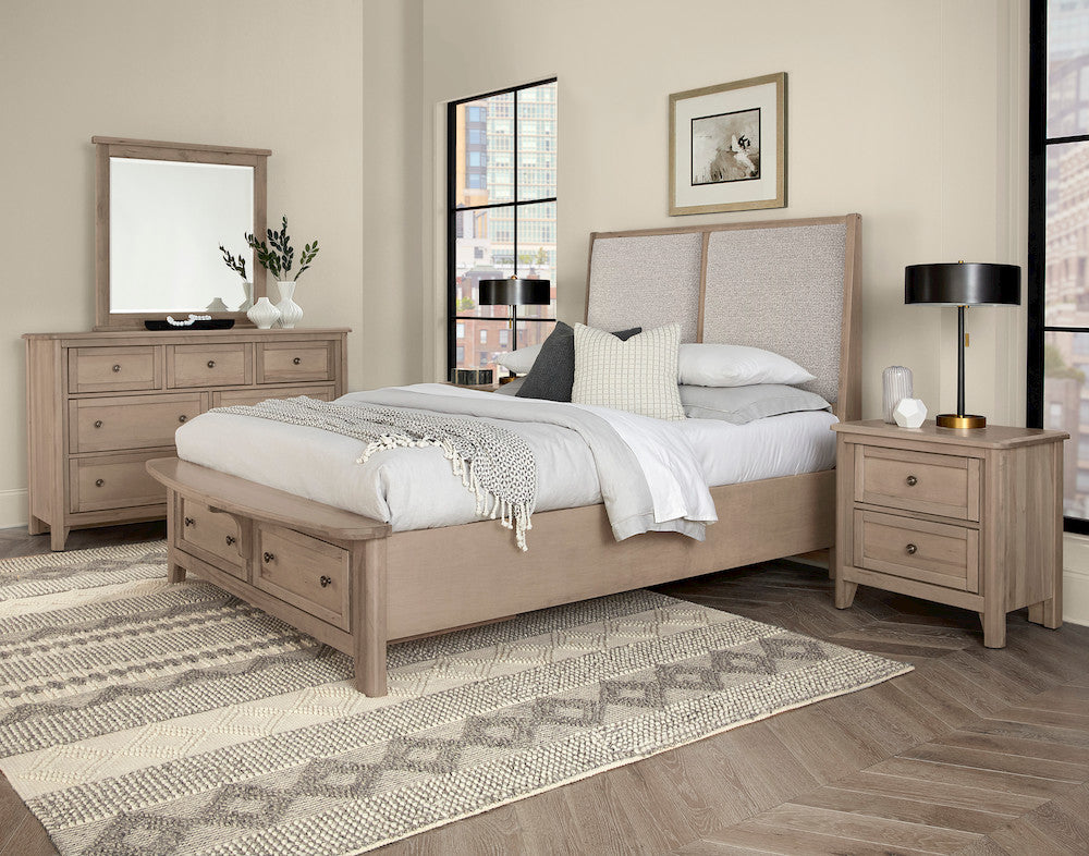 Vaughan Bassett - Woodbridge - King Upholstered Bed With Storage -Grey - 821-661-062-066B-502-666  view 2