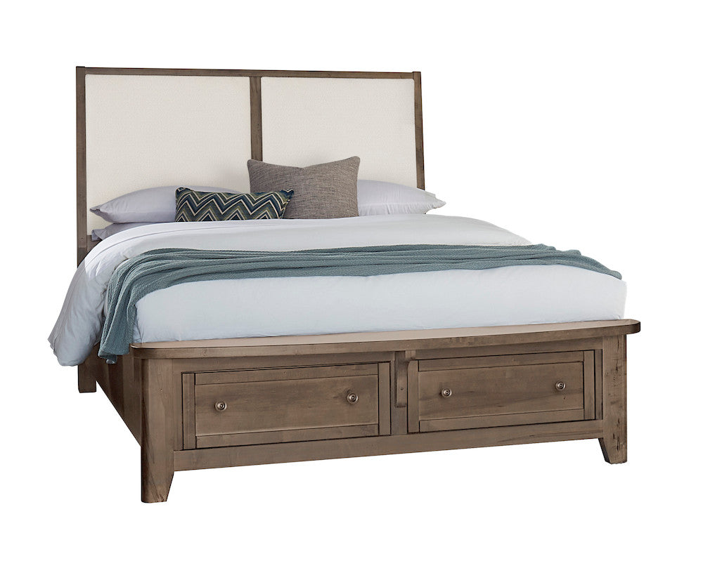 Vaughan Bassett - Woodbridge - King Upholstered Bed With Storage -White - 820-661-061-066B-502-666  view 1