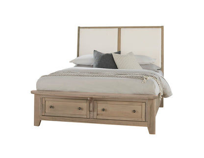 Vaughan Bassett - Woodbridge - King Upholstered Bed With Storage -White - 821-661-061-066B-502-666  view 1