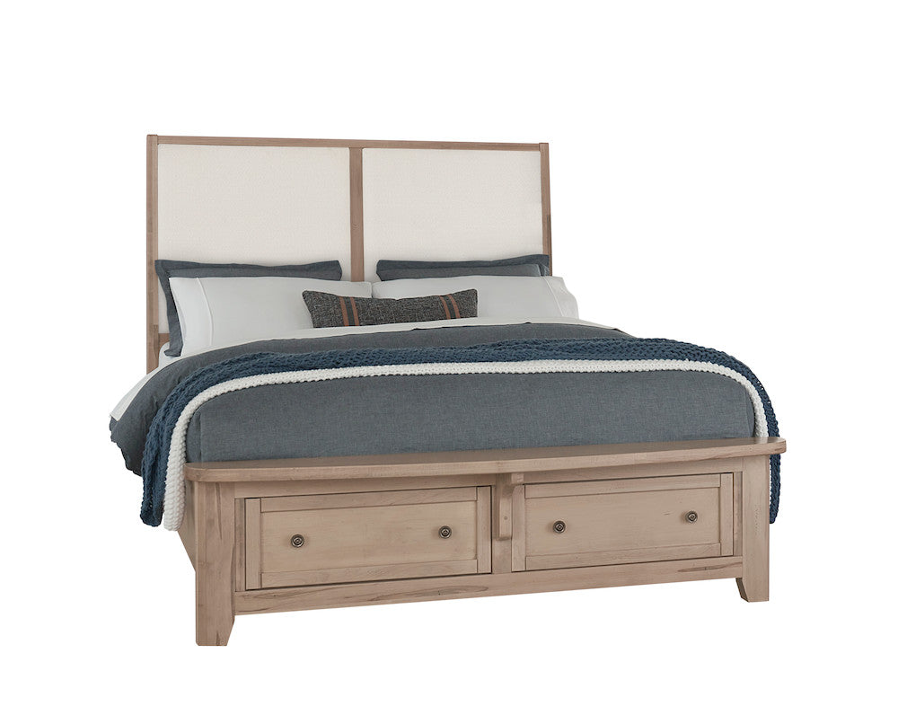 Vaughan Bassett - Woodbridge - King Upholstered Bed With Storage -White - 822-661-061-066B-502-666  view 1