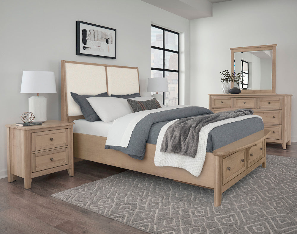 Vaughan Bassett - Woodbridge - King Upholstered Bed With Storage -White - 822-661-061-066B-502-666  view 3