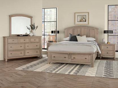 Vaughan Bassett - Woodbridge - Queen Arch Bed With Storage Footboard - 821-557-050B-502-555  view 3
