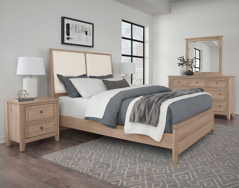 Vaughan Bassett - Woodbridge - Queen Upholstered Bed-White - 822-551-155-051-922  view 2