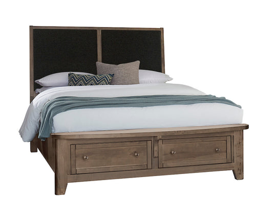 Vaughan Bassett - Woodbridge - Queen Upholstered Bed With Storage -Black - 820-551-053-050B-502-555  view 1