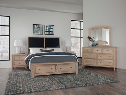 Vaughan Bassett - Woodbridge - Queen Upholstered Bed With Storage -Black - 822-551-053-050B-502-555  view 6