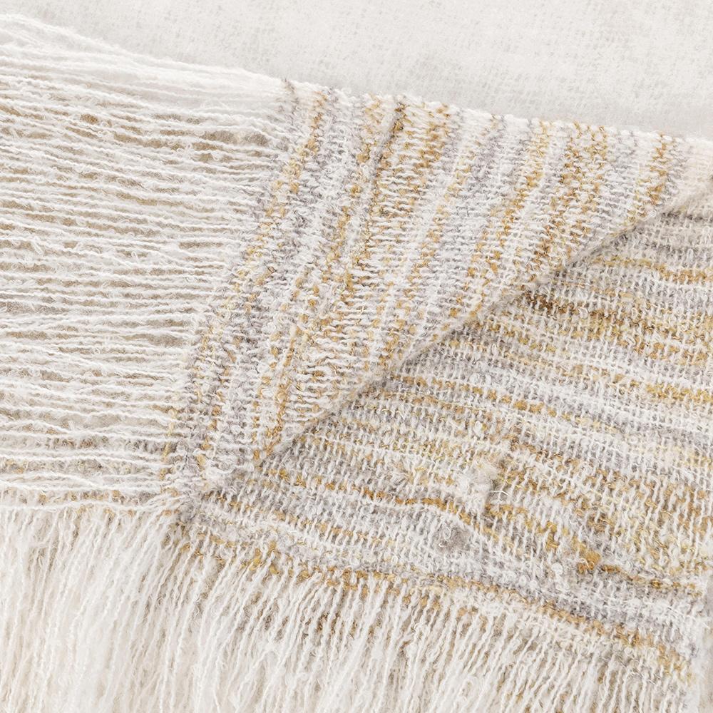 Villa by Classic Home - Albedo 50x70 Fabric Throw - Ivory - V310045 veiw 5