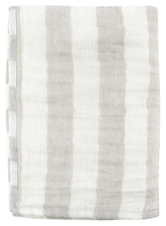 Villa by Classic Home - Ally 100% Linen 50inX70in Throw Blanket Blanket In Ivory  - 50W - Ivory, Natural - V240056 veiw 1