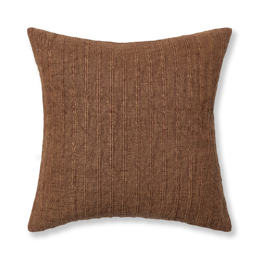 Villa by Classic Home - Ansel Linen Pecan Brown 22x22 Throw Pillow - V340033 view 1