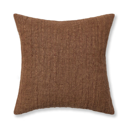 Villa by Classic Home - Ansel Linen Pecan Brown 22x22 Throw Pillow - V340033 view 1