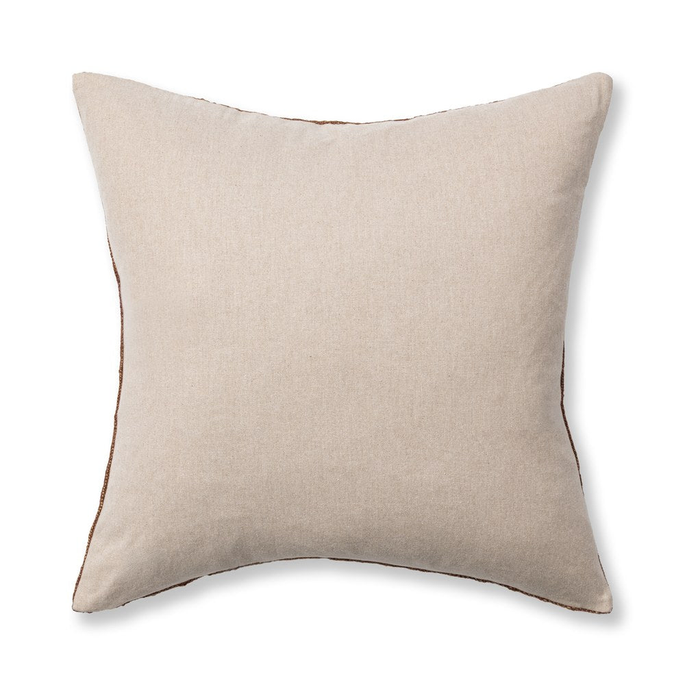 Villa by Classic Home - Ansel Linen Pecan Brown 22x22 Throw Pillow - V340033 view 2