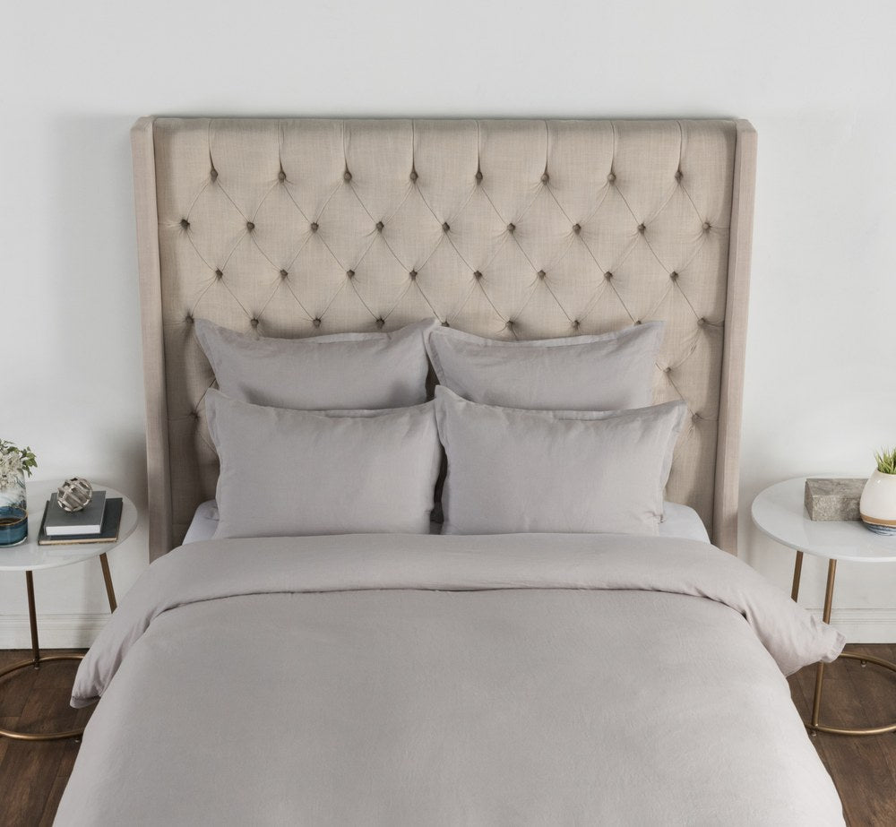 Villa by Classic Home - Arcadia Queen Duvet Cover - Gray - V200006 view 3